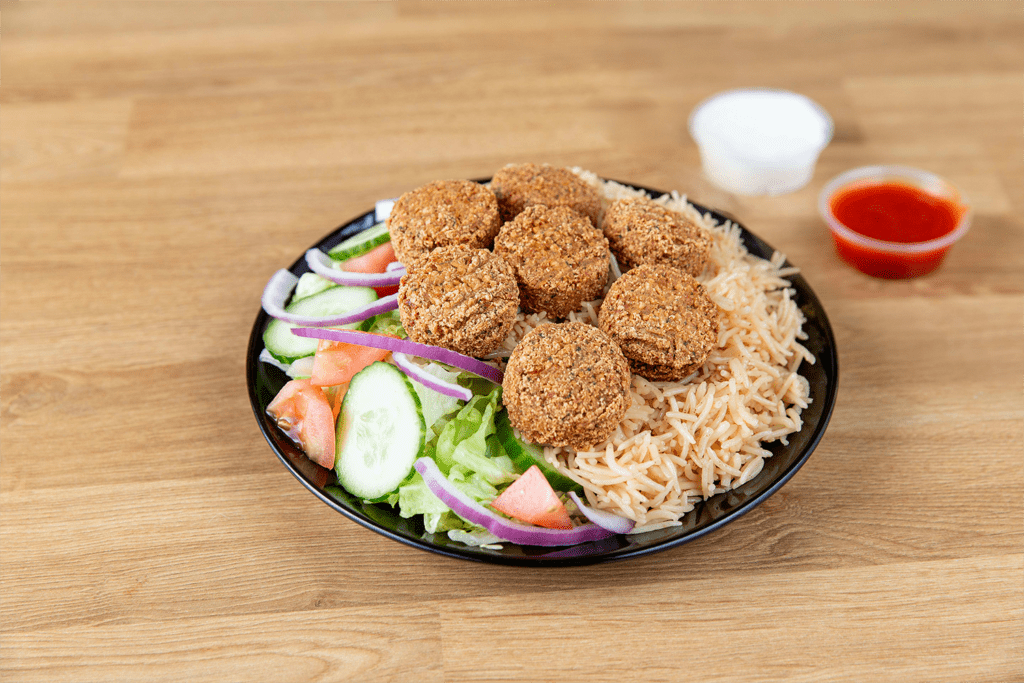 Falafel over rice